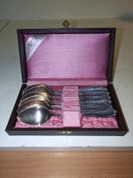 Besteck-Set, 6 Stück, versilbert. (nov522)