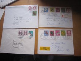 PJ 4 Belege FDC 1956 und 1957 mit Tabs