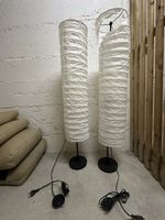 Stehlampen-Set weiss, Papier 2 Stk., guter Zustand