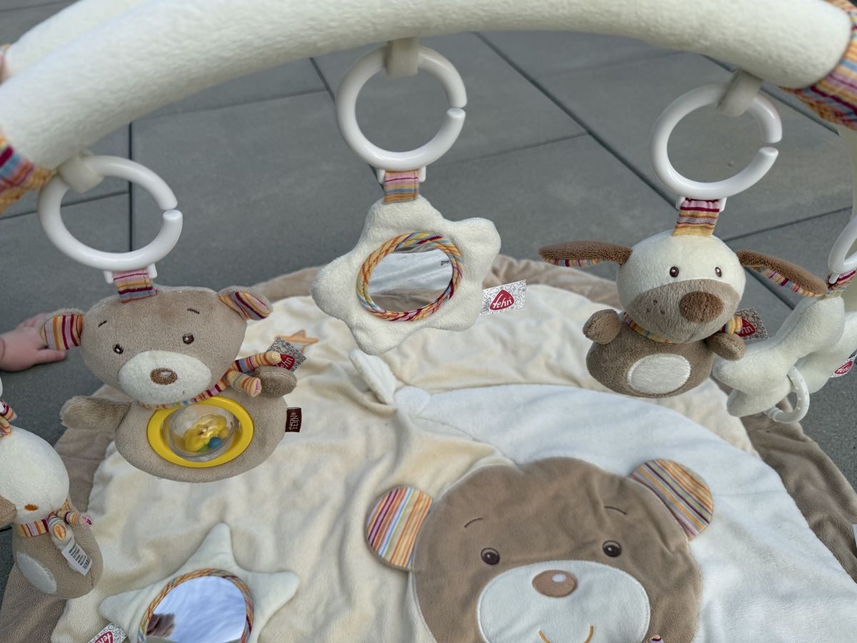 Tiro con l'arco: Spielbogen Fehn mit Krabbeldecke beige – Nuovo (secondo la descrizione) da Vogelsang AG venduto da VirolaSG 3