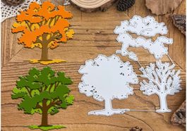 Neues Stanzschablonen-Set  Baum mit versch. Kronen