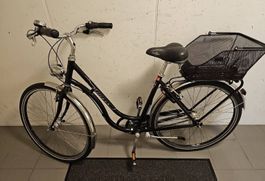 Villiger Damenvelo / Damenrad schwarz mit Korb
