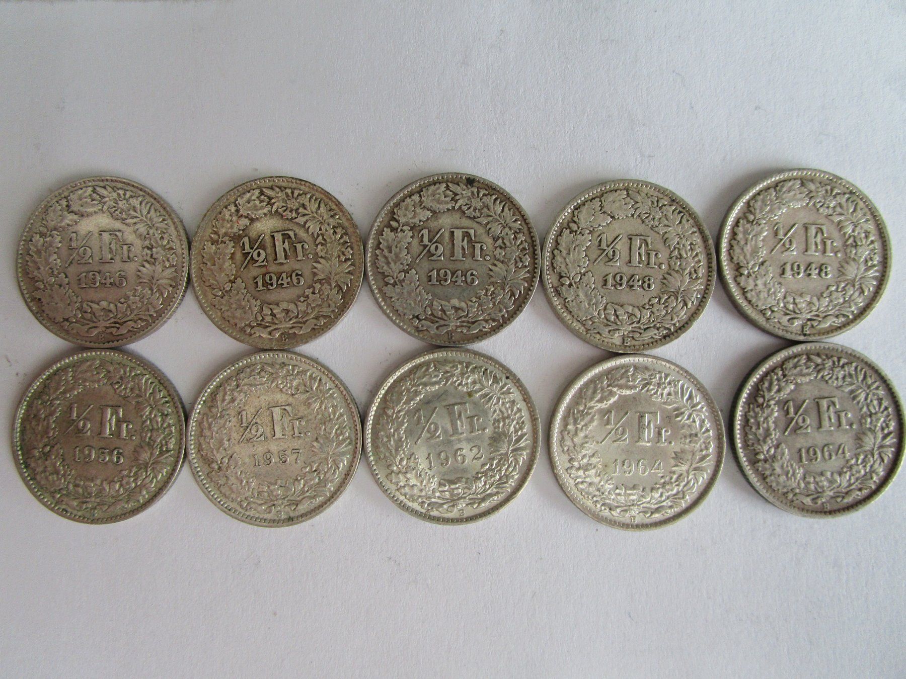 Toutes les monnaies: 10 x 1/2 Franken  Silber – D'occasion à Heimberg par Lupo57