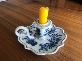 Antiker Kerzenständer Porzellan Blue Danube REG.U.S. PAT.OFF