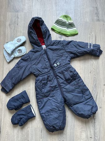 Schneeanzug Gr. 80, mit ReimaTec Handschuhe & Mütze
