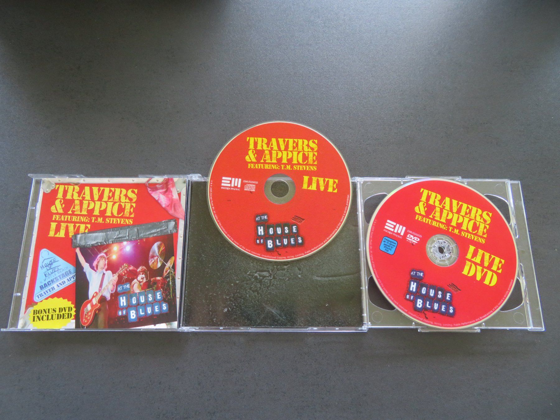 CD: TRAVERS & APPICE Live CD+DVD 2005 HARD ROCK – Usato da Niederbipp venduto da Onyx32