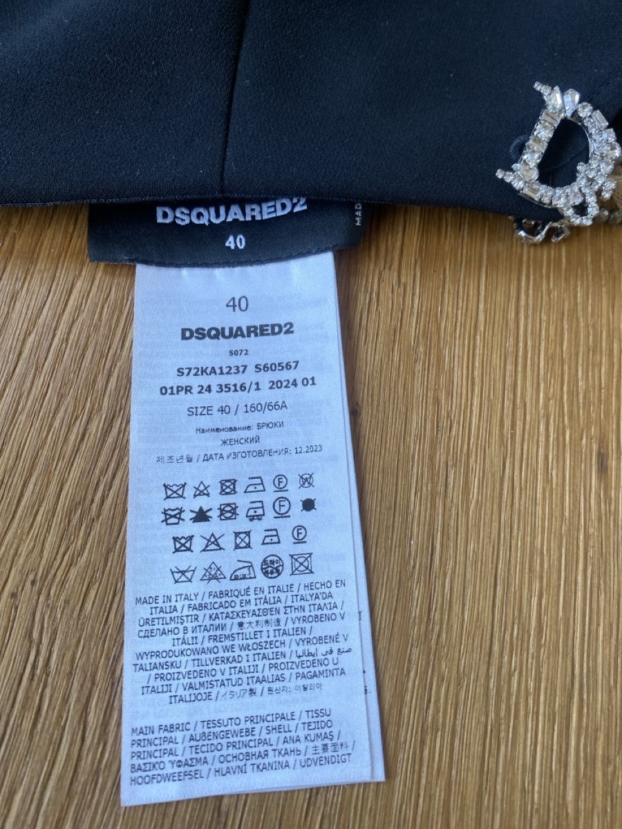 Dsquared2 Pantaloni: DSQUARED2 Hose, Schwarz, Gr. 40, Neuwertig, – Usato da Zürich venduto da joyfulgrace 2