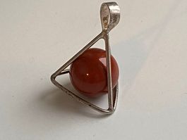 Silber 925 Vintage Jaspe Anhänger