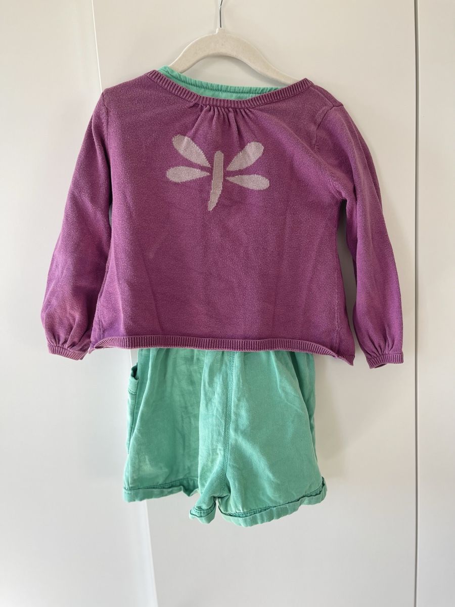Lotti & Set di vestiti: Mädchen Set 104 110 Jumpsuit + Cardigan – Usato da Schlieren venduto da Keluwei 1