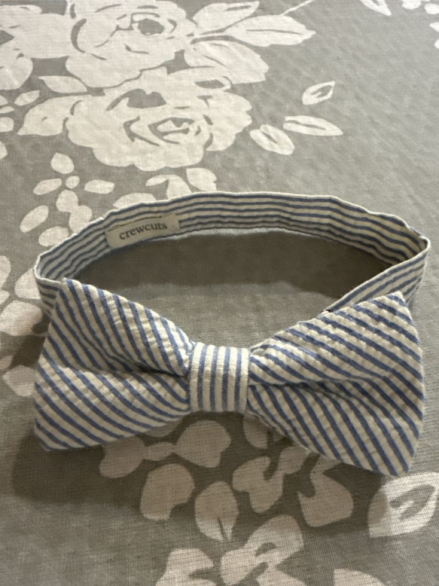 Autres vêtements garçon: Crewcuts Bow tie Blue White Stripes adjustable  – Neuf (Voir description) à Genève par aic_8tl7