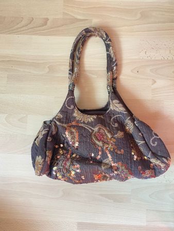 Vintage Handtasche mit Stickereien, ideales Herbst Access...
