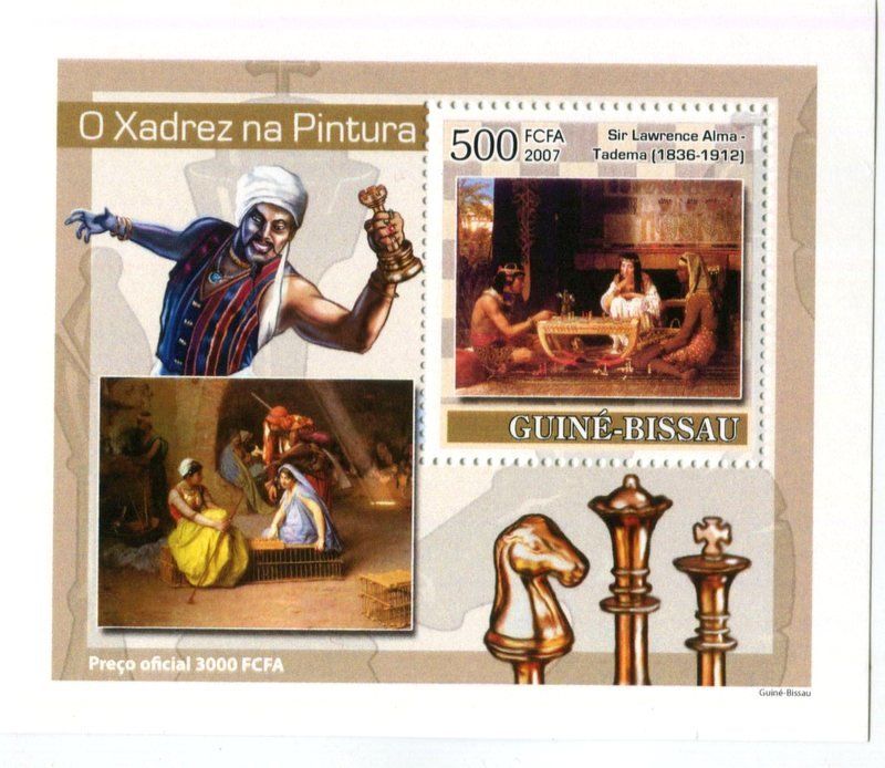 Alle Briefmarken: Block "Schach". Guinea-Bissau. – Neu und originalverpackt aus Basel von Butsch5