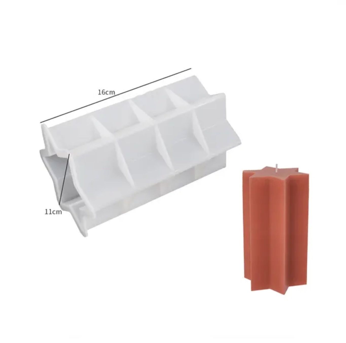 Backformen: Giessform Silikonform Kerzenform Stern 16 cm – Neu und originalverpackt aus Kaltbrunn von schere-stein-papier 2