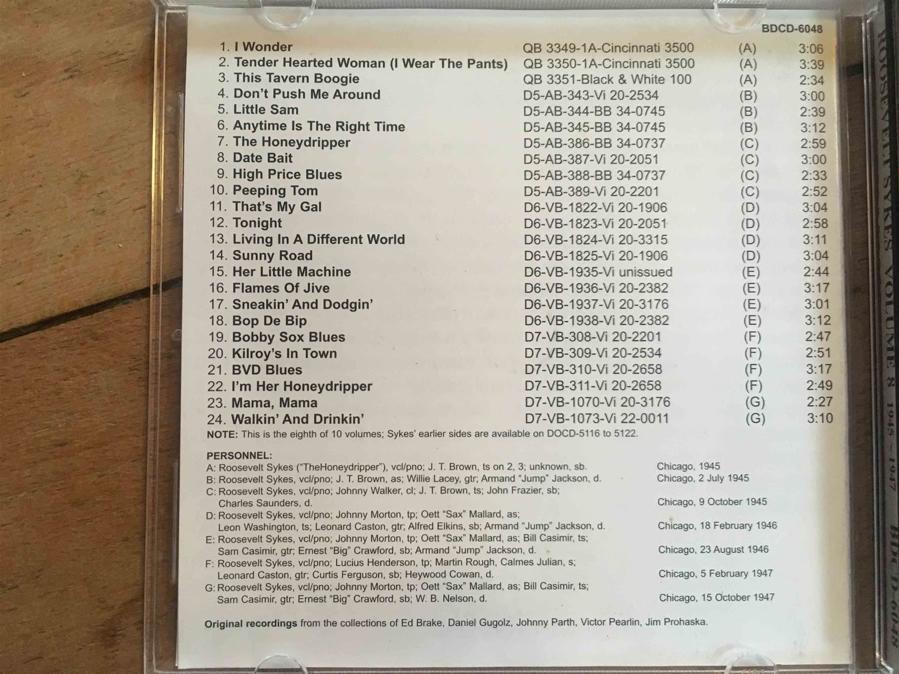 CDs: Roosevelt Sykes Complete 3 CDs – D'occasion à Luzern par Needful_Things 5