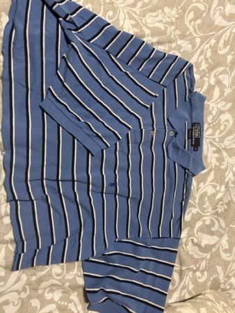 Polo Ralph Lauren rayé bleu et blanc - Taille XL