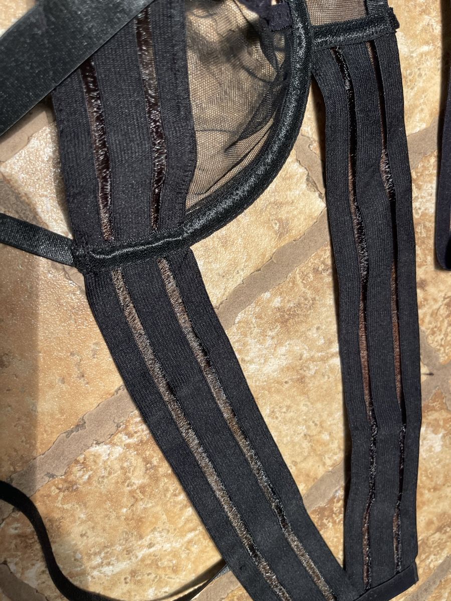 Altra biancheria intima: Completo intimo nero, trasparente e seducente. M/L-Nuovo! – Nuovo e nell'imballaggio originale da Locarno venduto da Fixed8 4