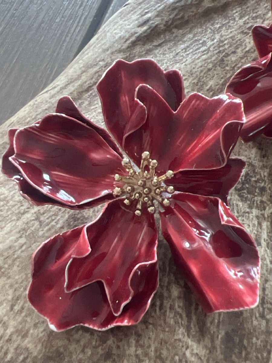 Ohrringe & -stecker: Rote Blumenohrringe – Neu (gemäss Beschreibung) aus Seon von Sunny-Schmuck78 1