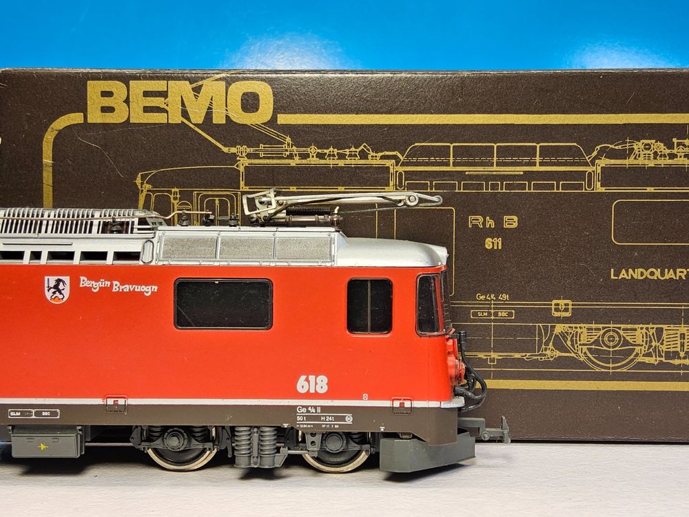 Bemo Modelleisenbahnen: BEMO 125818 Vitrinenmodell _ RhB Ge 4/4 II _ 618 _ Bergün – Gebraucht aus Uerikon von Airport68 5