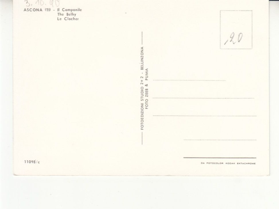 Ansichtskarten: Ascona ca. 1970 – Gebraucht aus Bürglen TG von StampGraf 1