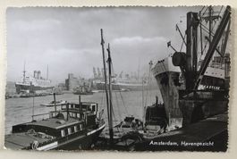 ANTIKE ANSICHTSKARTE HAFEN AMSTERDAM