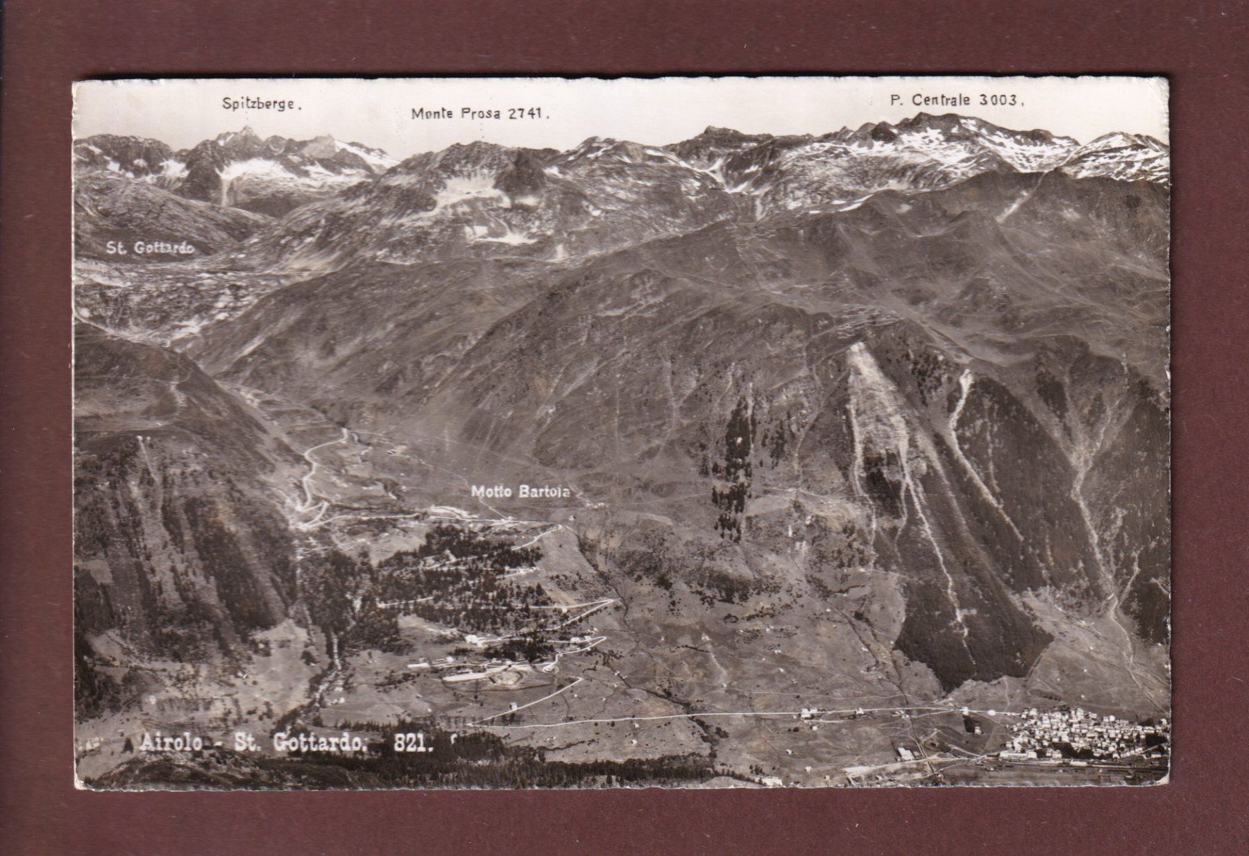 Cartoline postali: AIROLO - SAN GOTTARDO – Usato da Pully venduto da nicecards