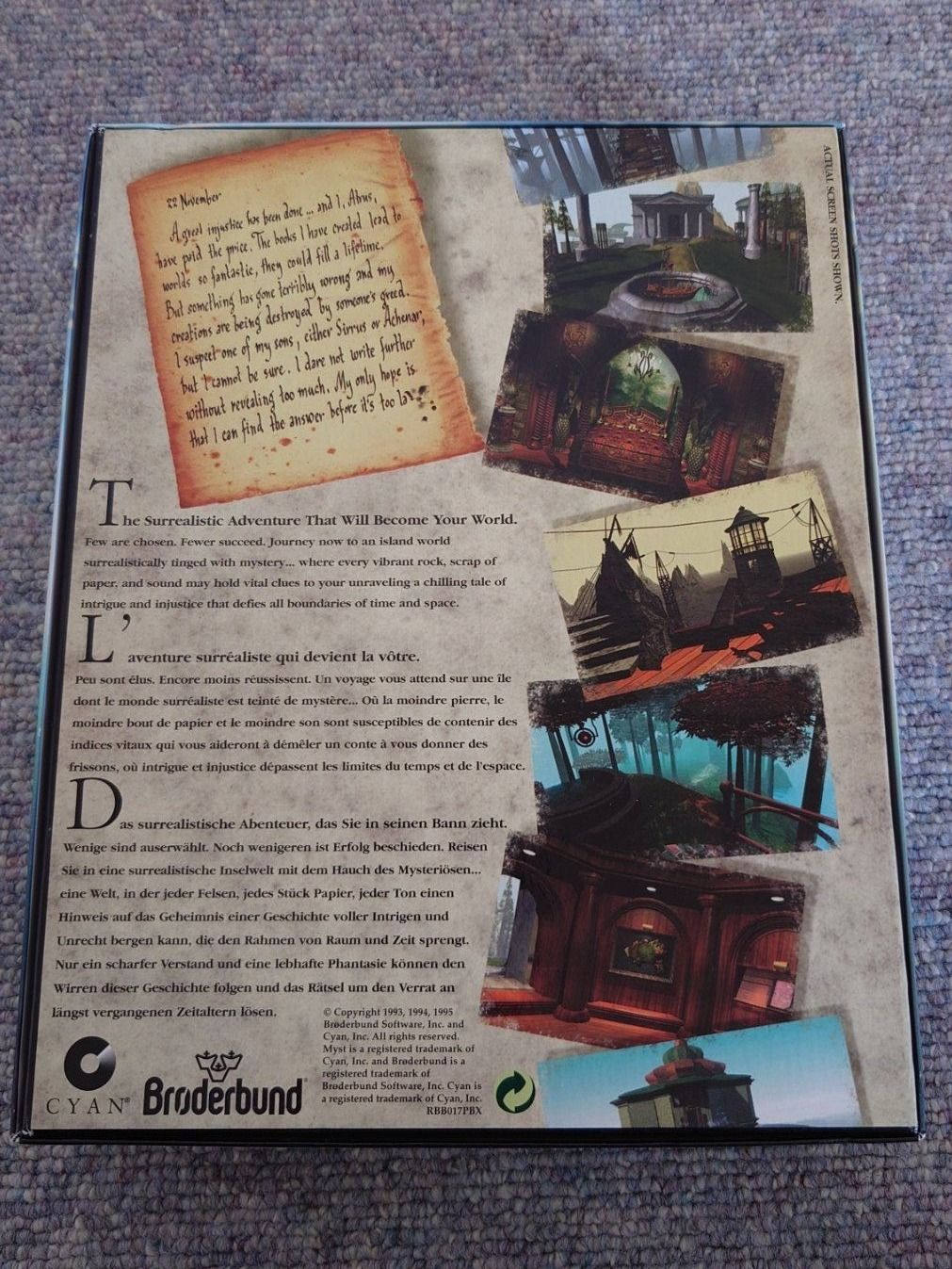 Spiele: Myst PC Big Box – Gebraucht aus Thun von  1