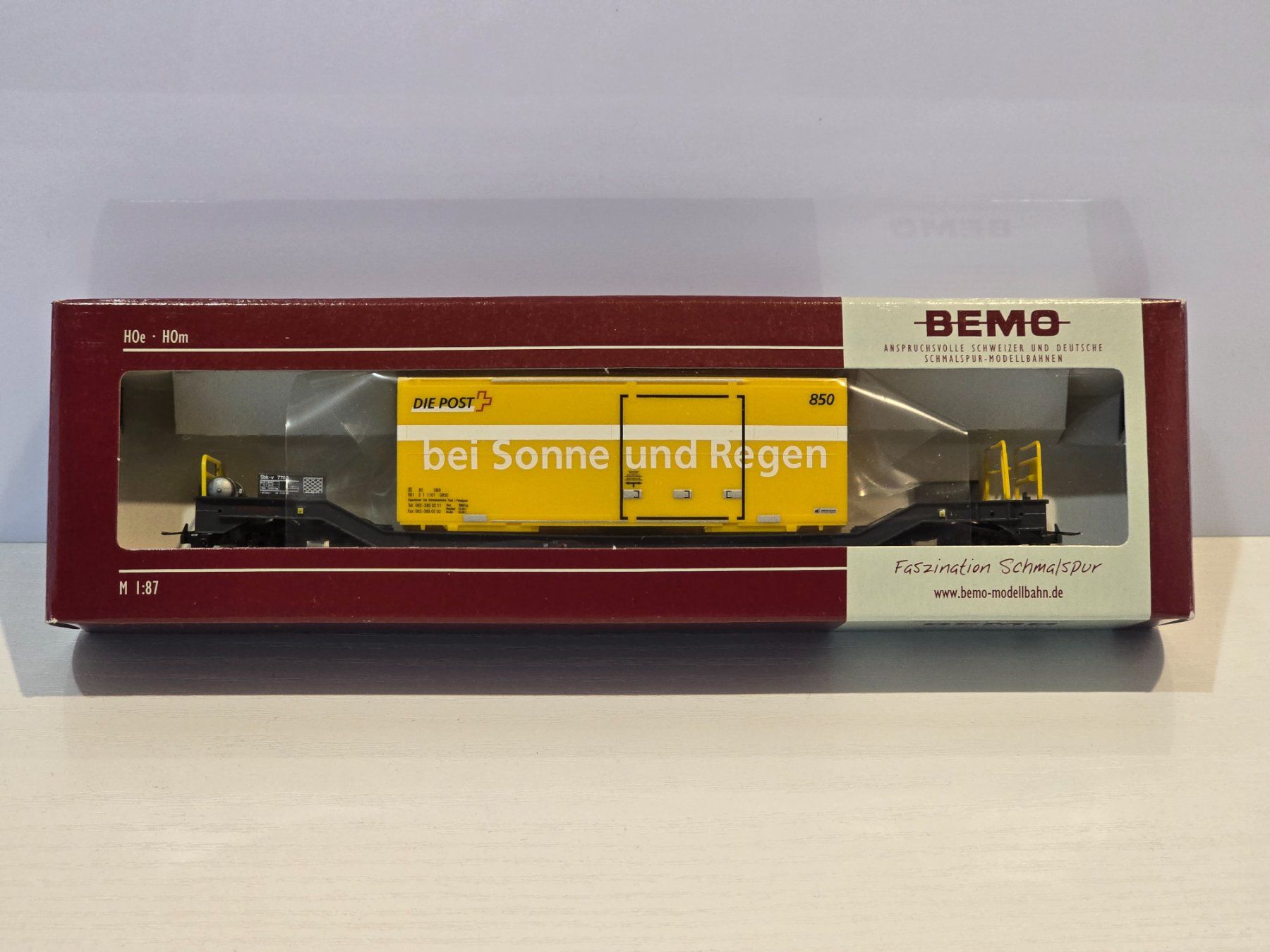 Bemo Modellini di ferrovie: Bemo 2289103, RhB, Sbk-v, 7703, Postcontainer, 850, NEU – Nuovo e nell'imballaggio originale da Kloten venduto da Nicola2