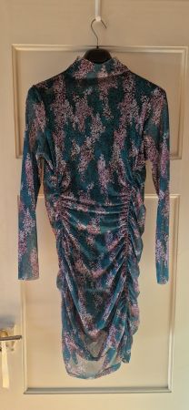 BOSS Kleid «Eniza» in Grün/Flieder in der Grösse XL