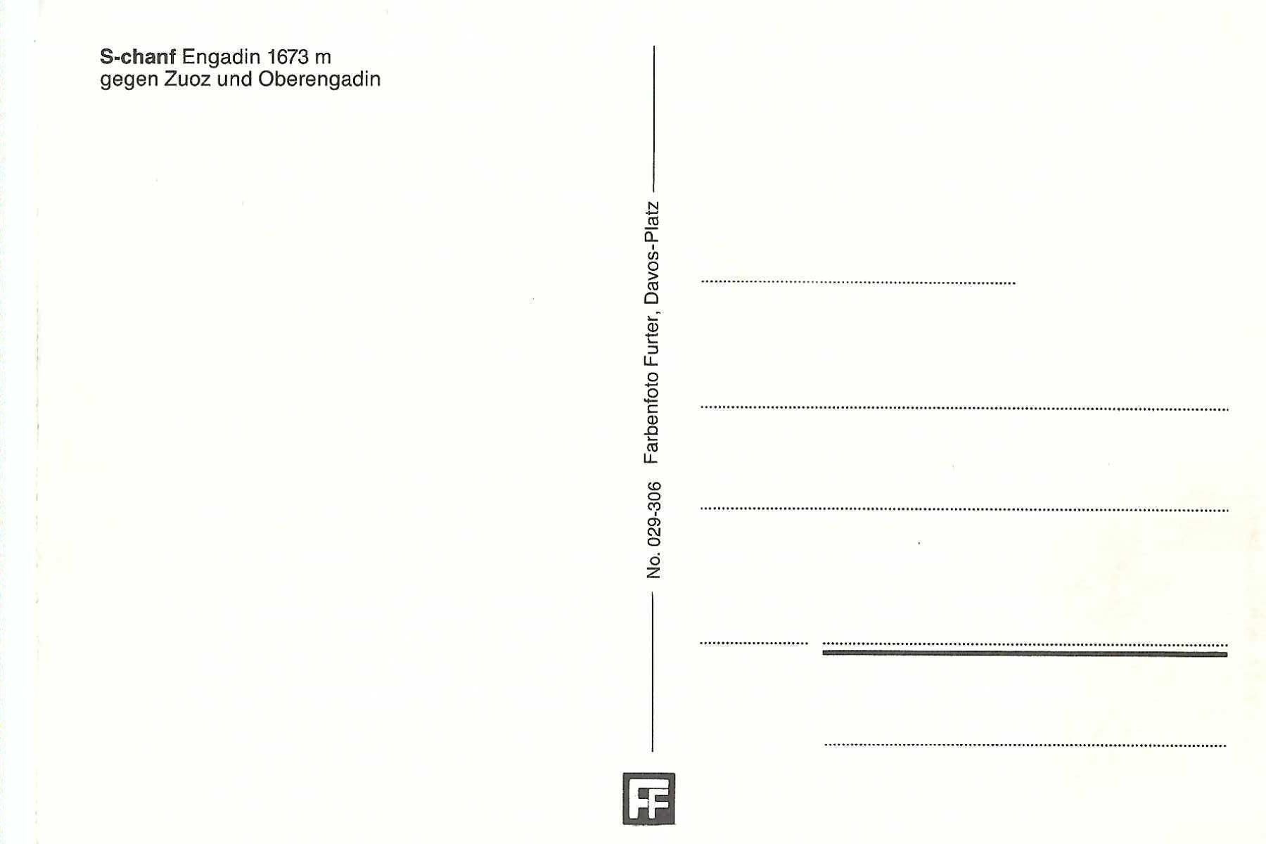 Cartoline postali: S-chanf Graubünden Engadin, im Winter, gegen Zuoz – Usato da Thun venduto da 44wart 1