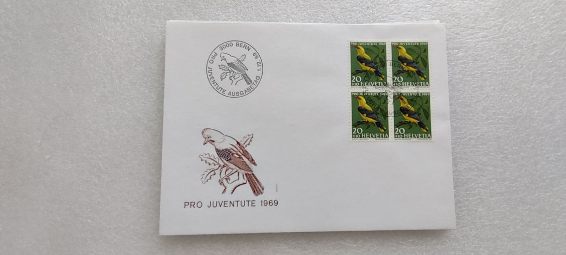 Alle Briefmarken: 5x4 Stück Schweizer Briefmarken Pro Juventute 1969 – Gebraucht aus Zürich von sendbad 5