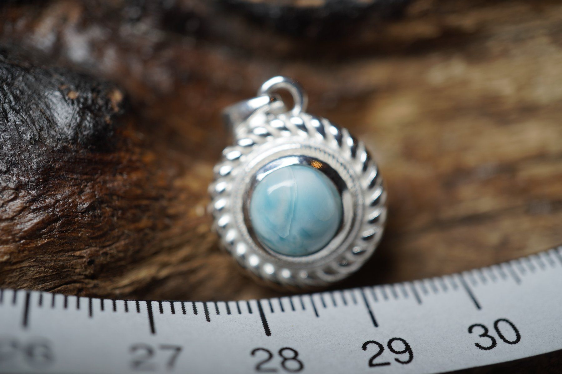 Ciondoli: Larimar   Facettiert  Rund       Anhänger   925 Silber – Nuovo e nell'imballaggio originale da Balgach venduto da top_silver 2