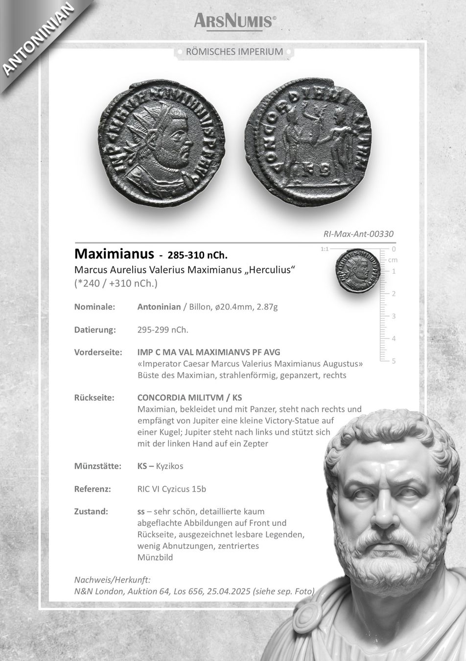 Tutti le monete: Römische Münze - Maximianus – Usato da Oberwil b. Zug venduto da ArsNumis 4