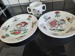 VAISSELLE VINTAGE, pour ENFANT. En PORCELAINE, norvégienne