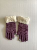 Handschuhe touch fürs Smartphone geeignet, violett