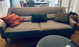 Canapé 3 places esprit scandinave gris