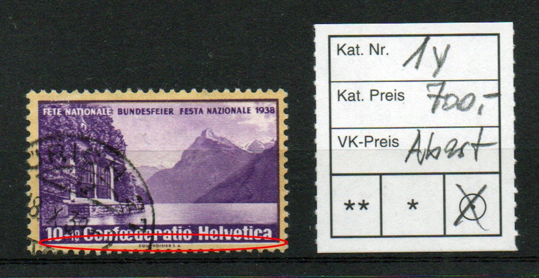 Tous les timbres: Pro Patria B1y mit Abart o – D'occasion à Ebikon par bowito