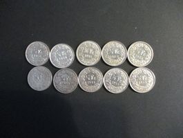 10 x 50 Rp 1920-42-44-51-51-52-61-62-63 Superbes pièces