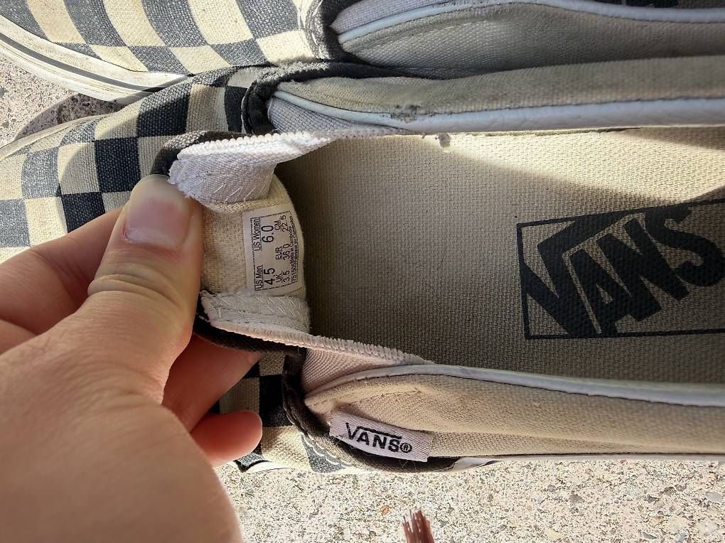 Scarpe da uomo: Kartierte Vans Schlüpfer – Usato da Basel venduto da dietschy77 2