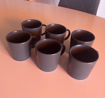 Tassen Set 6 Stück, anthrazit