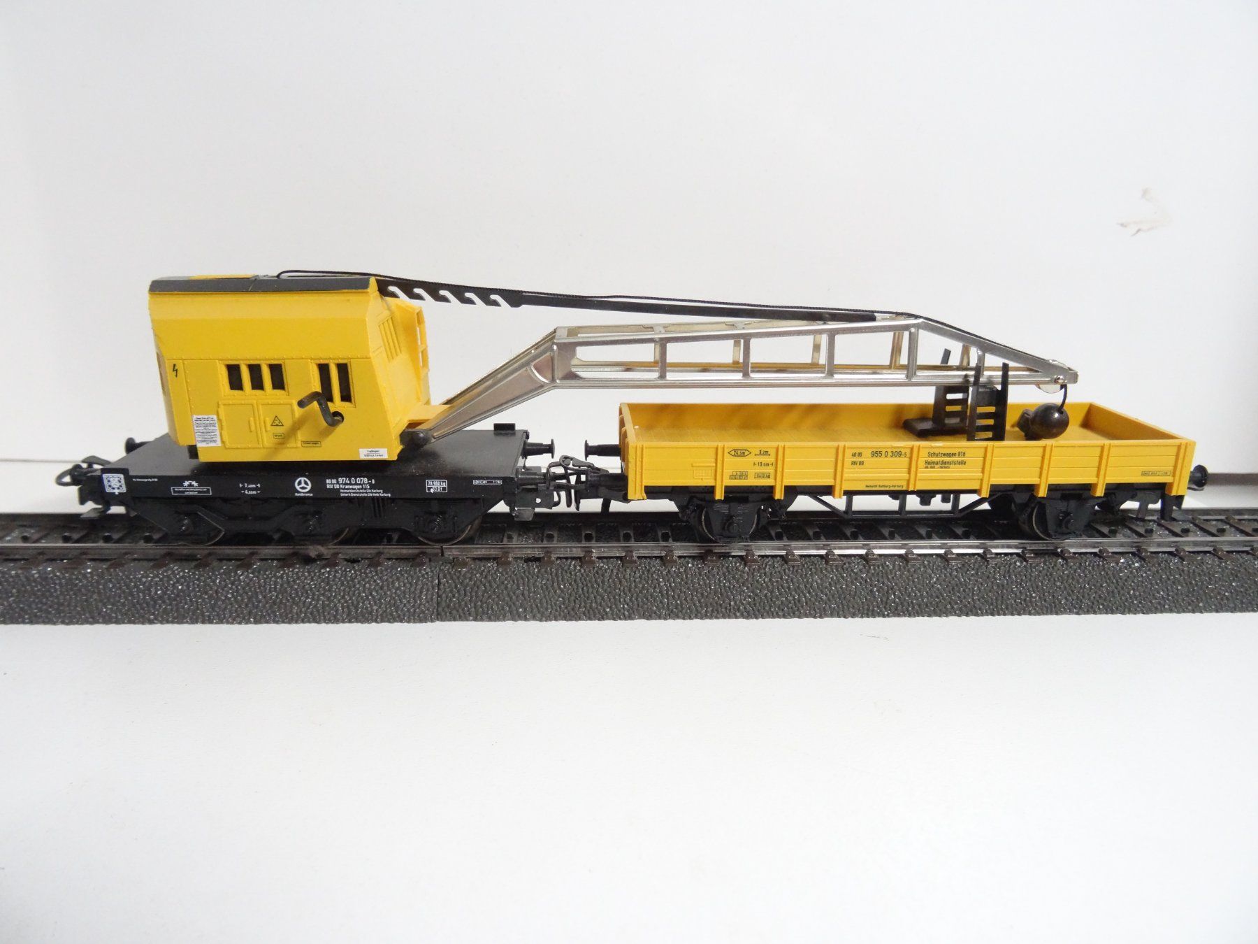 Märklin Modellini di ferrovie: Märklin H0 4671 Kranwagen-Set – Usato da Hochdorf venduto da Teger02 3