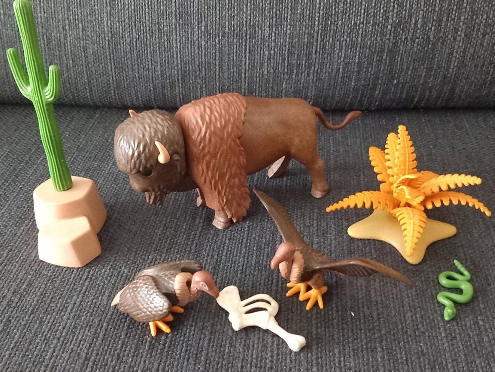 PLAYMOBIL vintage western indiens chasseur de bison du set 3731 de 1988