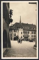 Thun, Hotel zur Krone mit Strassenpartie
