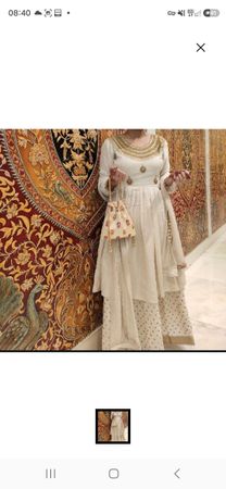 White embellished traditional dress