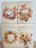 4 Grusskarten / Herbstmotiv / Kartenset neu herbstlich 🍂 🎃