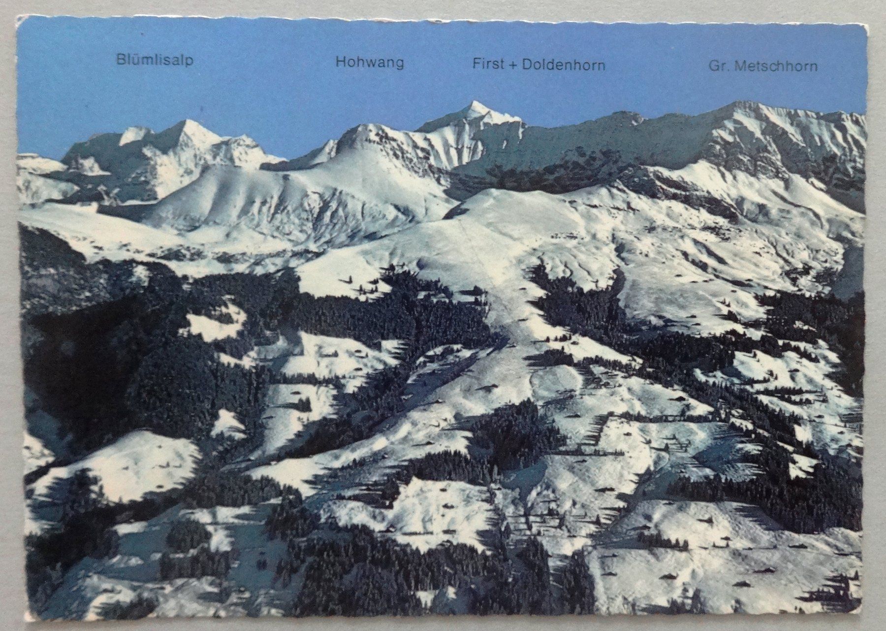 Cartoline postali: Skizentum Elsigen-Metschalp b. Frutigen – Usato da Fétigny venduto da Billy2miny