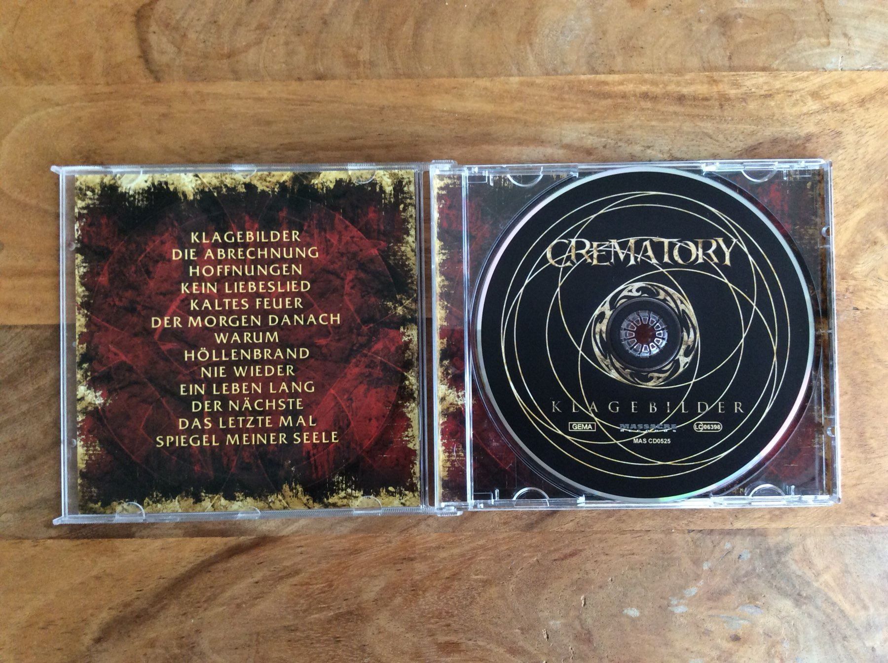 CD: CD Crematory - Klagebilder – Usato da Horgen venduto da flyingpenguin2000 1