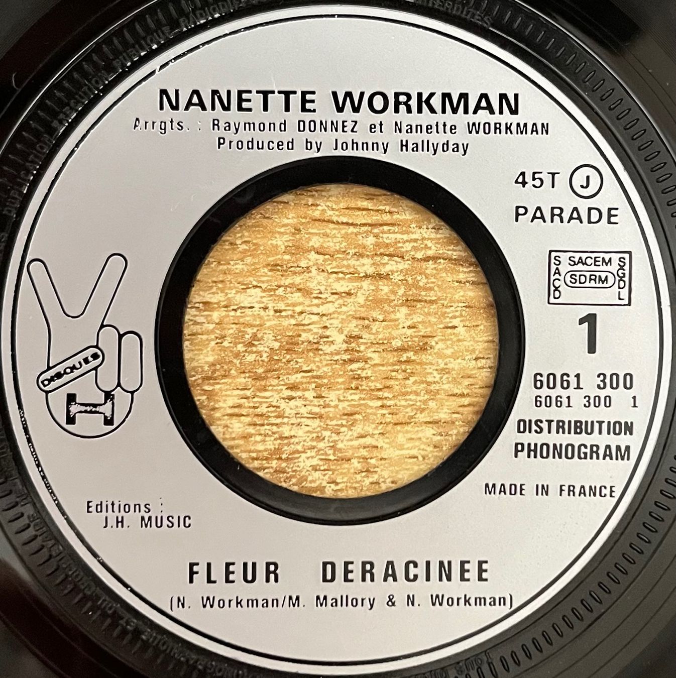 Vinyles: NANETTE WORKMAN - FLEUR DERACINEE / APPRENDRE A VIVRE ENSEMB – D'occasion à Bussigny par vinyl-pas-cher 2