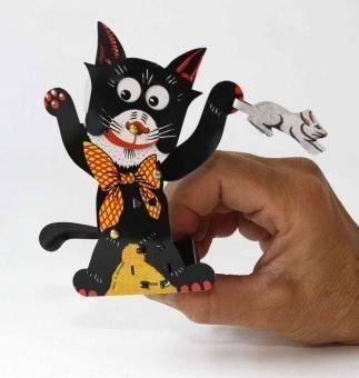 Statuette: BLECH KATER FELIX MIT STIMME – Nuovo e nell'imballaggio originale da Rupperswil venduto da big-one-sale 1