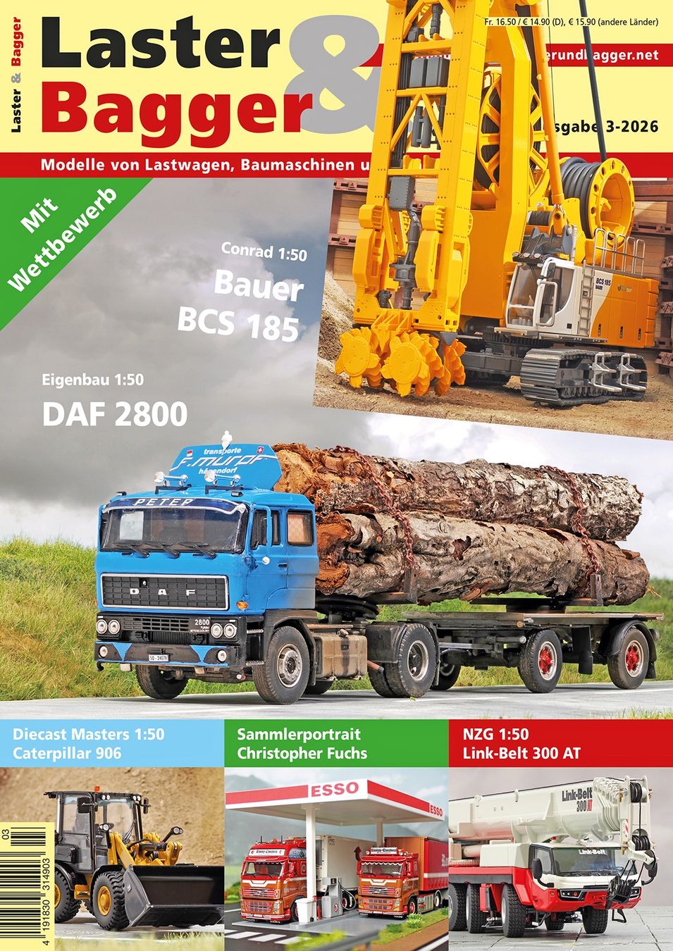 Riviste & Magazine: Laster & Bagger 3-2026 – Nuovo e nell'imballaggio originale da Urtenen-Schönbühl venduto da BAGGERMODELLE