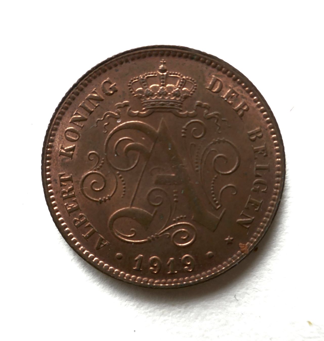 Tutti le monete: 2-Centimes-Stück Belgien 1919, Flämisch – Usato da Oberhasli venduto da Pyclik 1